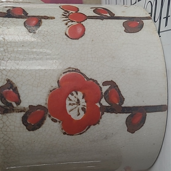 VINTAGE CERAMIC CHERRY BLOSSOM TEAPOT & TEACUPS SET - Picture 8 of 13